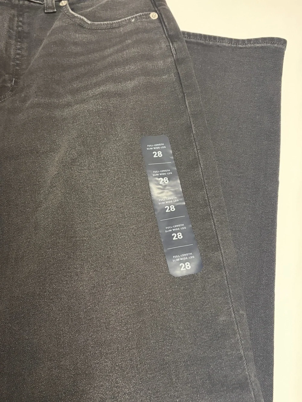 J. Crew Full Length Wide Leg Black Jeans